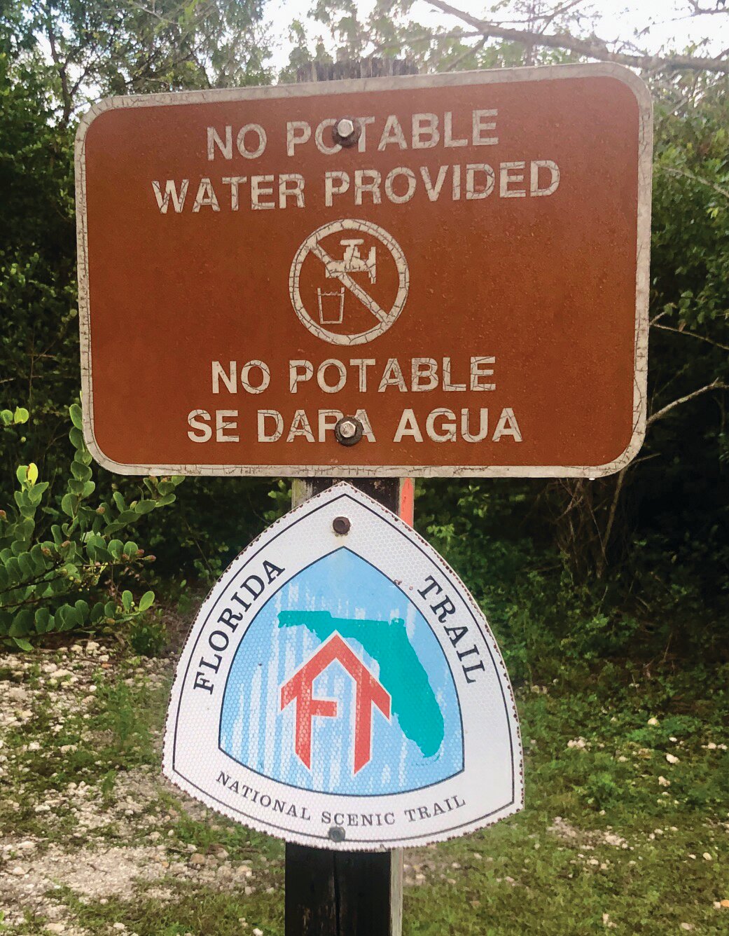 Hikers must carry special water filters on the entire Trail, which is especially important in the swamps of the Big Cypress National Preserve.